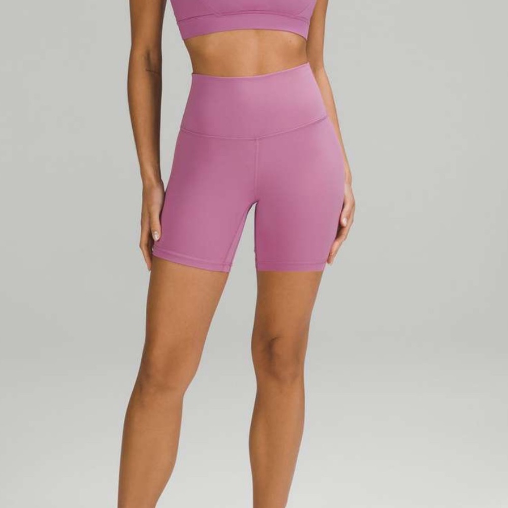 lululemon athletica High-Rise Pink Athletic Bike Shorts